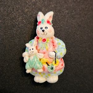 Easter bunny pin brooch Rabbit